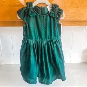 Carter's Velvet Holiday Dress - Green